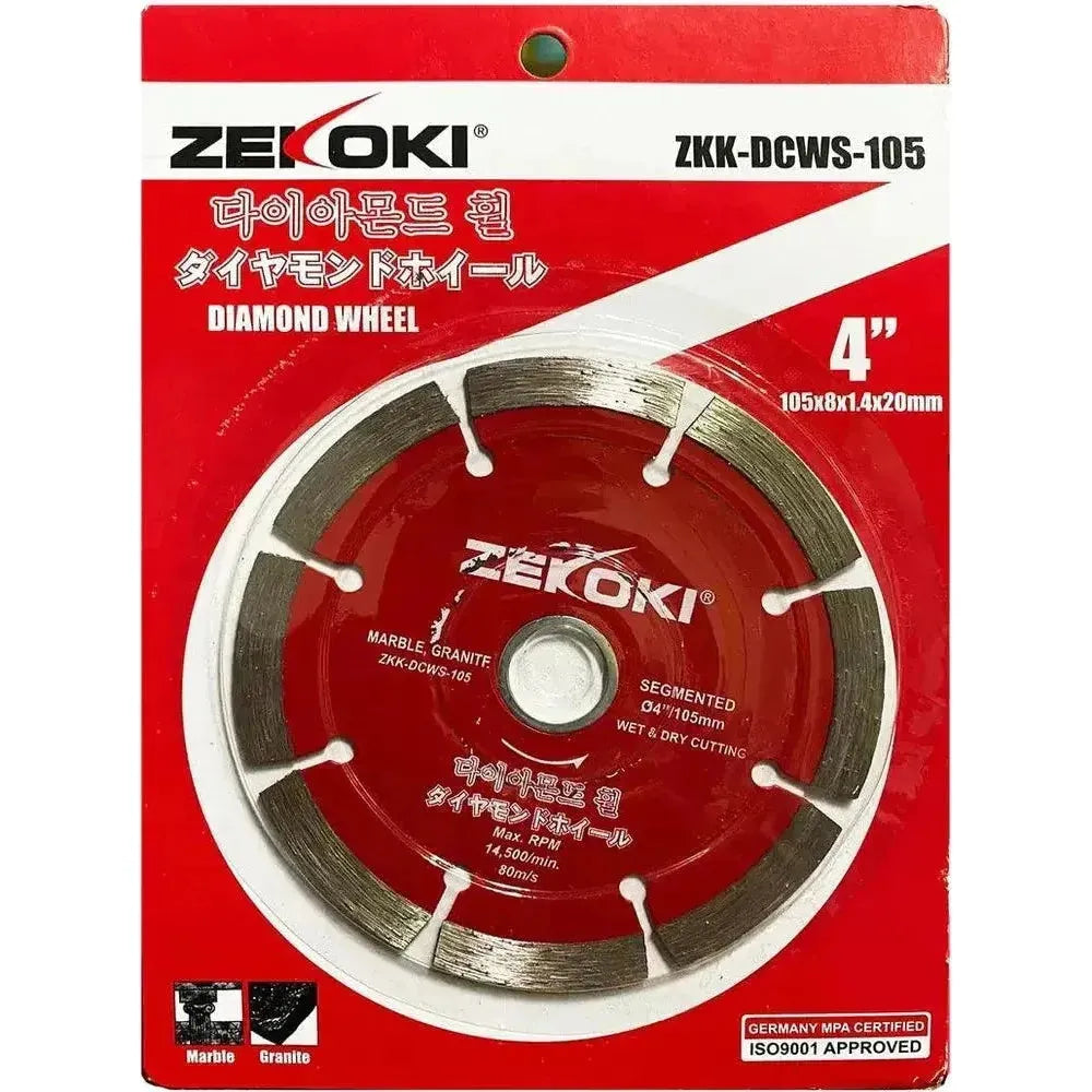 Zekoki ZKK-DCWS-105 Diamond Cut Off Wheel 4" Segmented - KHM Megatools Corp. Main image