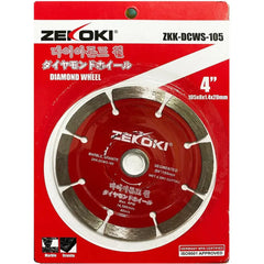 Zekoki ZKK-DCWS-105 Diamond Cut Off Wheel 4" Segmented - KHM Megatools Corp.