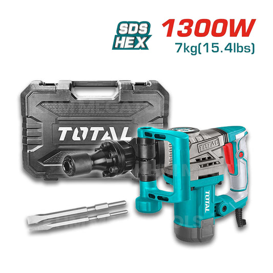 Total TH2130016 Chipping Gun / Demolition Hammer 1300W 17mm HEX (SS)
