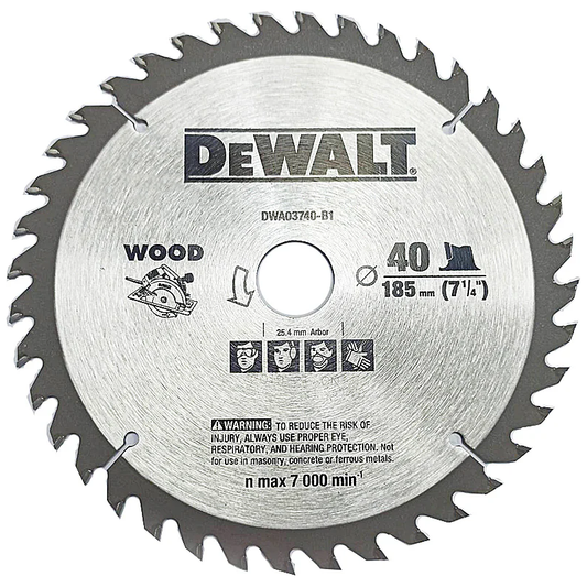 Dewalt DWA714240W Circular Saw Blade 7-1/4" x 40T (Wood) | Dewalt by KHM Megatools Corp.
