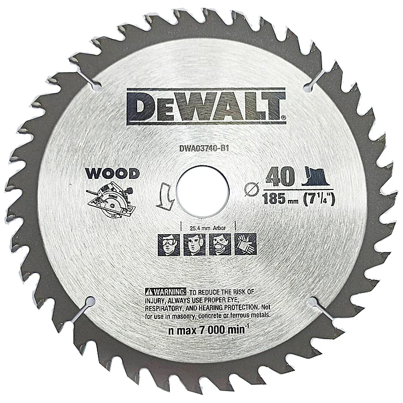 Dewalt DWA714240W Circular Saw Blade 7-1/4" x 40T (Wood)