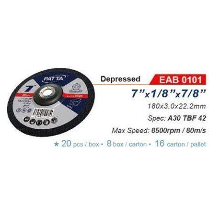 Patta EAB 0101 Depressed Cut Off Wheel 7" | Patta by KHM Megatools Corp. Main image