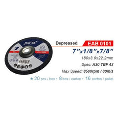 Patta EAB 0101 Depressed Cut Off Wheel 7" | Patta by KHM Megatools Corp.
