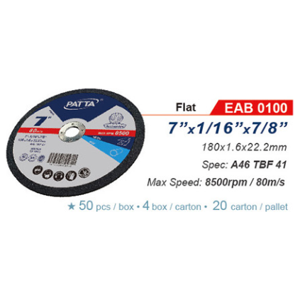 Patta EAB 0100 Flat Cut Off Wheel 7" | Patta by KHM Megatools Corp. Main image