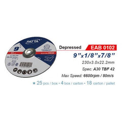 Patta EAB 0102 Depressed Cut Off Wheel 9" | Patta by KHM Megatools Corp.