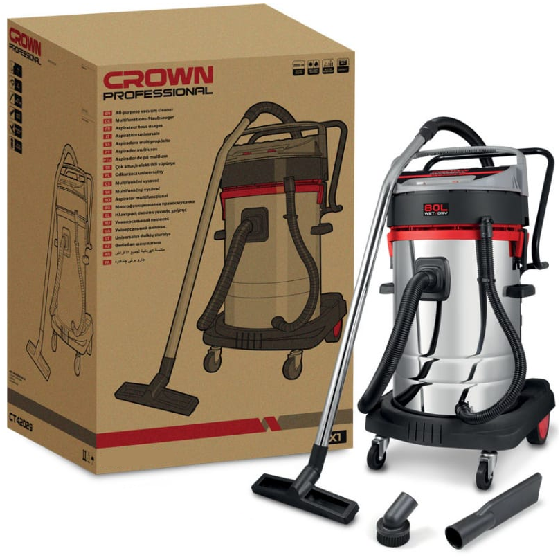 Crown CT42029 Vacuum Cleaner 2000W 80L | Crown by KHM Megatools Corp.