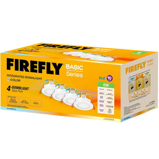 Firefly V40EDL22220 LED Downlight  3-color Integrated 4pcs. Value Pack | Firefly by KHM Megatools Corp.