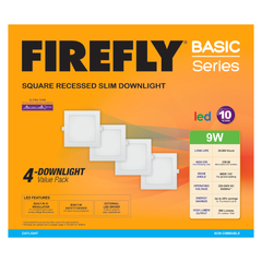 Firefly V40EDL1126 LED Downlight 4pcs. Value Pack Recessed Slim Ultra Thin (Square)