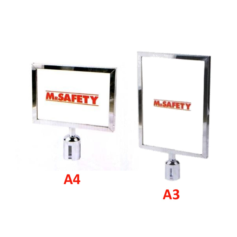 First Sign Holder for Retractable Belt Barrier / Queuing (Stanchion) Pole | First Traffic & Safety by KHM Megatools Corp.