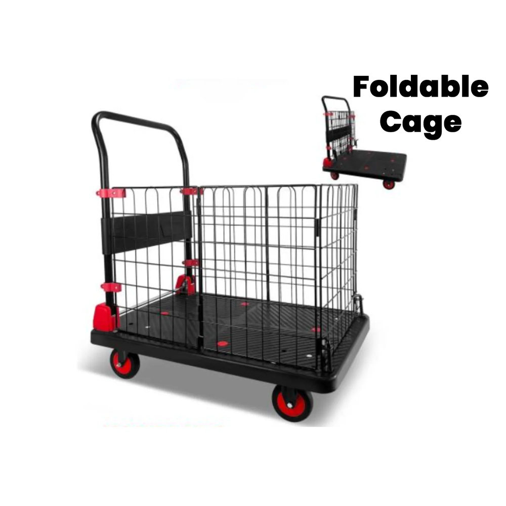 Homecare Platform Trolley / Truck Cart with Foldable Cage