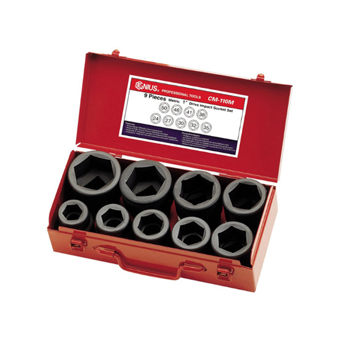 Genius CM-110M 1" Drive (24-50mm) Socket Wrench Set 9pcs | UT by KHM Megatools Corp.