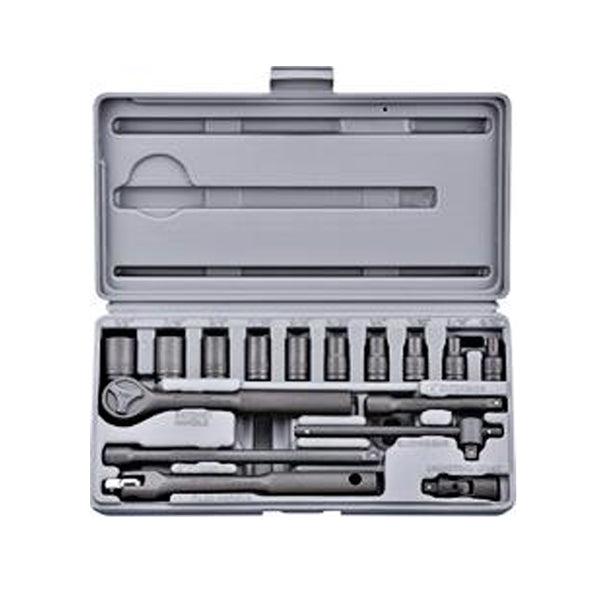 Gestar 99-007Z 1/4" Drive (5/32" - 1/2") Socket Wrench 16pcs 6pts (Zinc Phosphate)