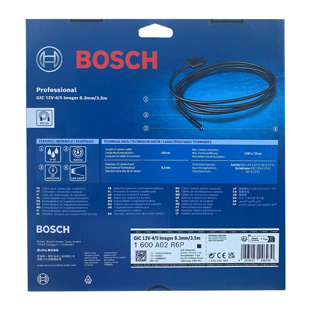 Bosch Camera Head Imager Long Cable 3.5 meters (8.3mm) | Bosch by KHM Megatools Corp.