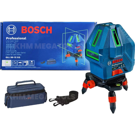 Bosch GLL 50-15 XG Line Laser Level [5x Lines] with Plumb Points (50 meters) 1000