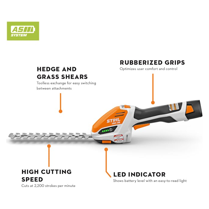 Stihl HSA 26 Cordless Shrub Shear / Grass Shears 10.8V [AS] (Kit) | Stihl by KHM Megatools Corp.