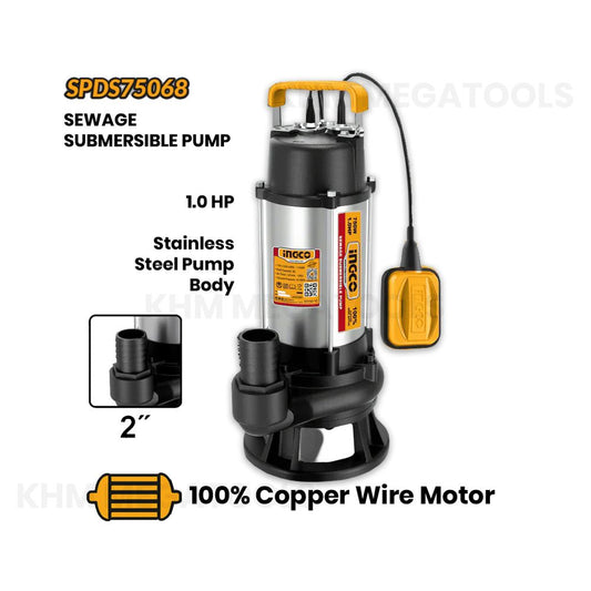Ingco SPDS75068-5 Submersible Pump 750W 1.0HP | Ingco by KHM Megatools Corp.