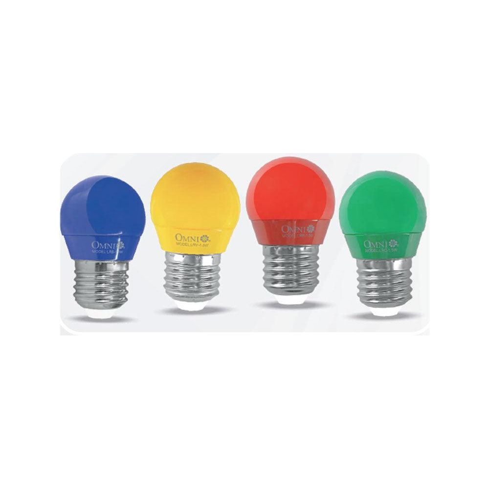 Omni 1.5W LED Colored Round Mini Light Bulb