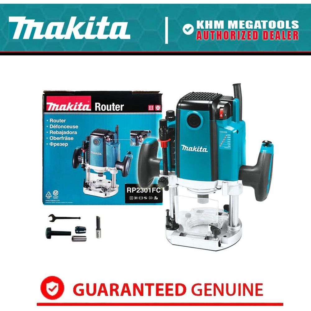 Makita RP2301FC Plunge Router (Variable Speed) [1/4&1/2"] 2,100W | Makita by KHM Megatools Corp.