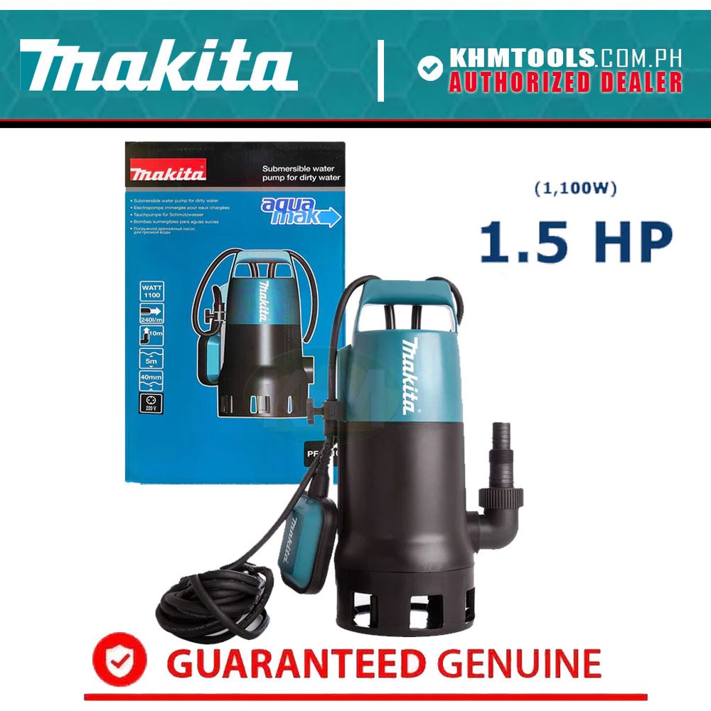 Makita PF1010 Submersible Pump (Dirty Water) 1100W [1.5HP] | Makita by KHM Megatools Corp.