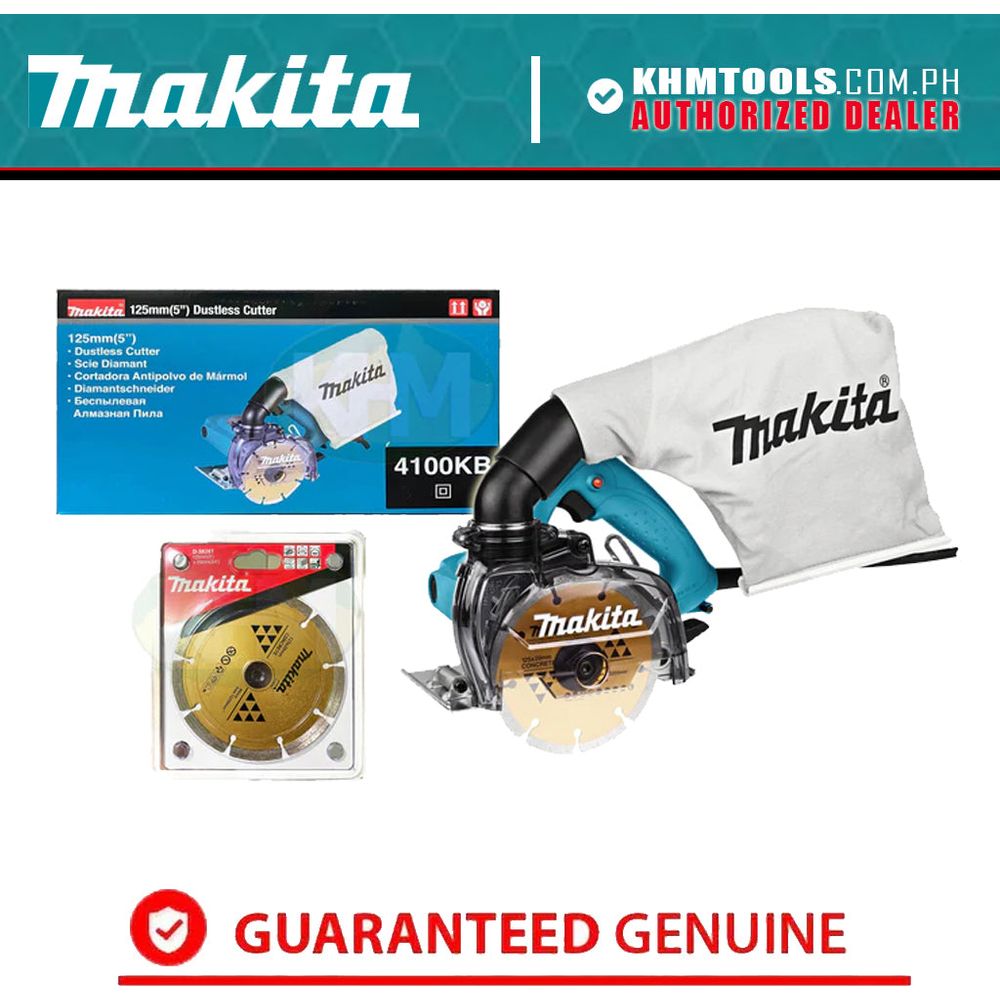 Makita 4100KB Concrete Cutter with Dust Extraction 5" 1,400W (Dustless Cutter) | Makita by KHM Megatools Corp.