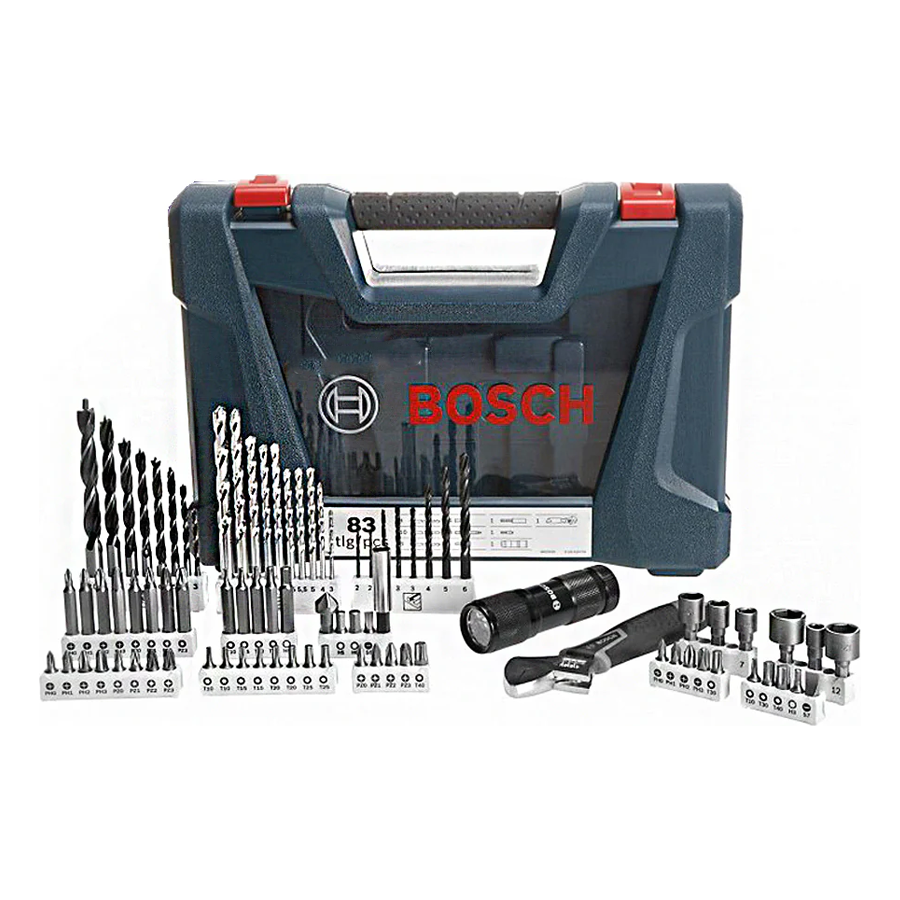 Bosch V-line Premium Combination Drill bits, Screw Bits and Accessory Set 83Pcs (2607017403) | Bosch by KHM Megatools Corp.