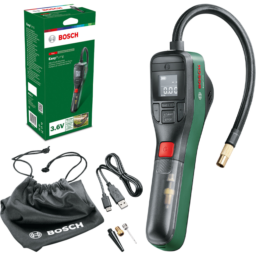 Bosch EasyPump Cordless Compressed Air-Pump 3.6V (0603947080) | Bosch by KHM Megatools Corp.