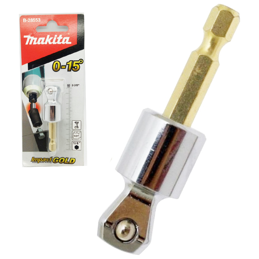 Makita B-28553 Impact Gold Tilt Socket Adapter 1/4" Hex | Makita by KHM Megatools Corp.