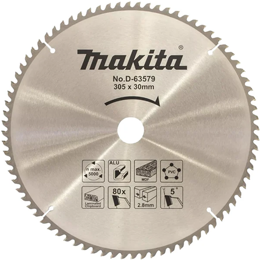 Makita D-63579 Circular Saw Blade Multi Material 12" 80T | Makita by KHM Megatools Corp.