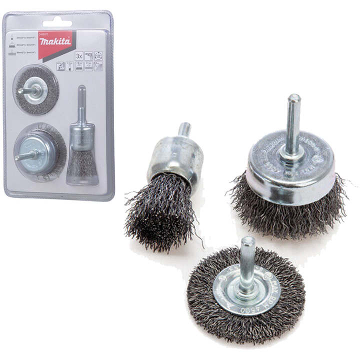 Makita D-66070 Wire Brush Set for Drill Set 3Pcs – KHM Megatools Corp.
