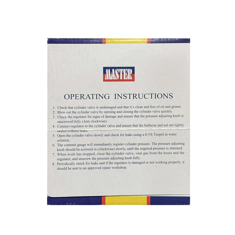 Master Argon Regulator (Male Thread) | Master by KHM Megatools Corp.