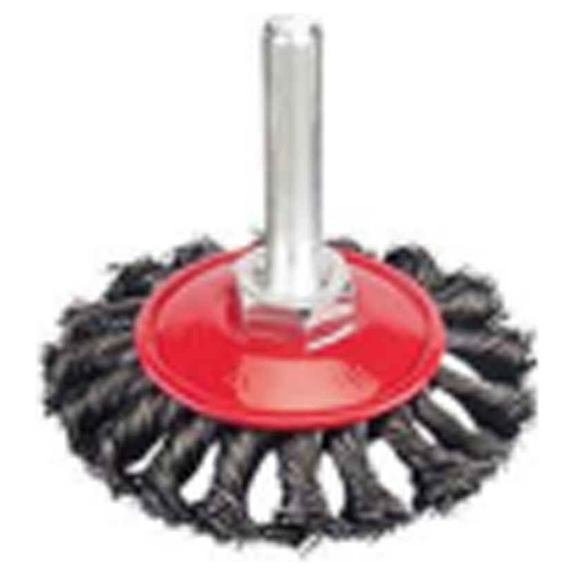 Maxsell MBK-7375 Circular Knotted Wire Brush 3" with 1/4 Shank