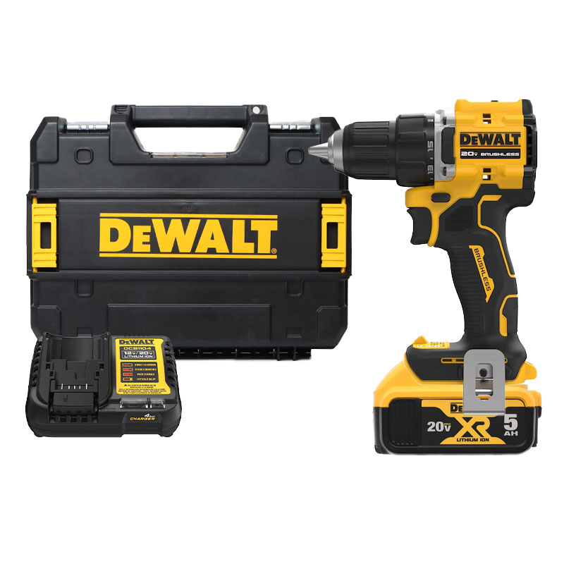 Dewalt DCD794P1T Cordless Drill Driver 13mm 20V Brushless 74Nm [Kit ...