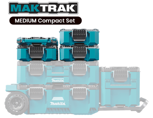 MakTrak medium compact set with multiple toolboxes on a white background 700