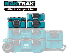 MakTrak medium compact set with multiple toolboxes on a white background