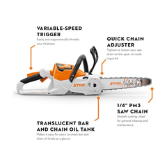 Stihl MSA 70 36V Cordless Chainsaw 12" [AK] (Kit)