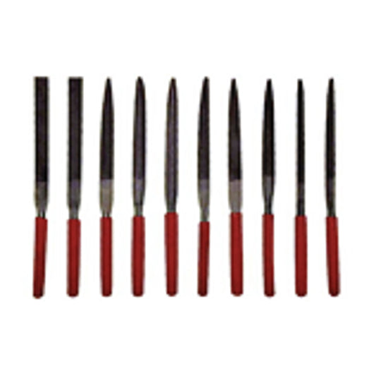 Indestro Needle File Set 10pcs (Dipped Plastic Handle) | UT by KHM Megatools Corp.