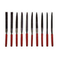 Indestro Needle File Set 10pcs (Dipped Plastic Handle)