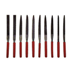 Indestro Needle File Set 10pcs (Dipped Plastic Handle)