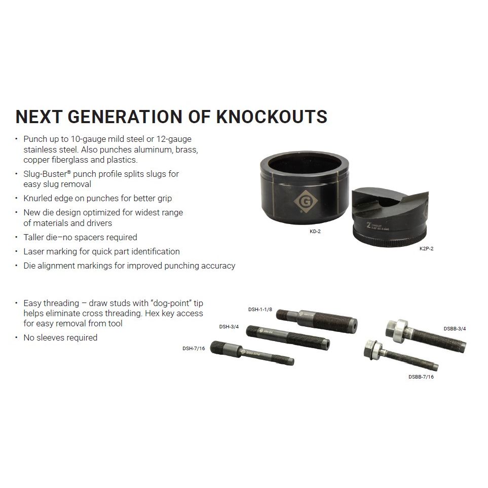 Greenlee KD Knockout Punch Die (Slug-Buster®) | Greenlee by KHM Megatools Corp.