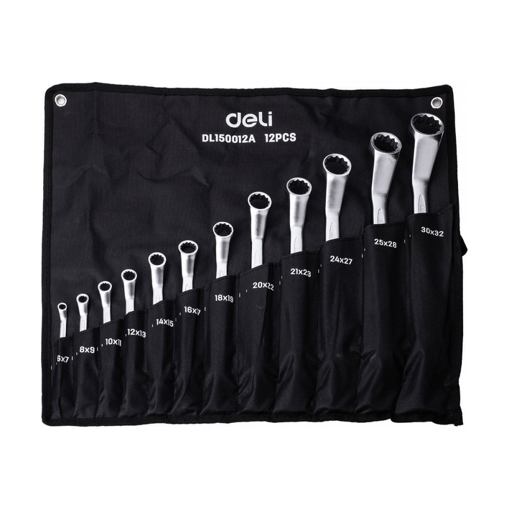 Deli EDL150012A Offset Ring Spanner Set 12pcs | Deli by KHM Megatools Corp.