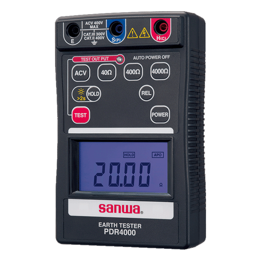 Sanwa PDR4000 Digital Earth Tester [40Ω, 400Ω, 4000Ω] | Sanwa by KHM Megatools Corp.