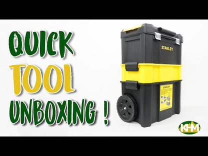 Stanley 80-151 Metal Latch Plastic Tool Box Set with Trolley / Rolling Workshop (Essential)