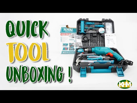 Total THKTHP1152 Hammer Drill with Hand Tools Set (115pcs)