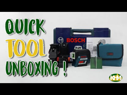 Bosch GLL 3-80 CG Line Laser Level (Green Laser) [3x 360° Lines] (100 meters)