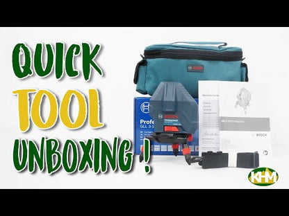 Bosch GLL 3-15 X Line Laser level [3x Lines] with Plumb Points (15 meters)