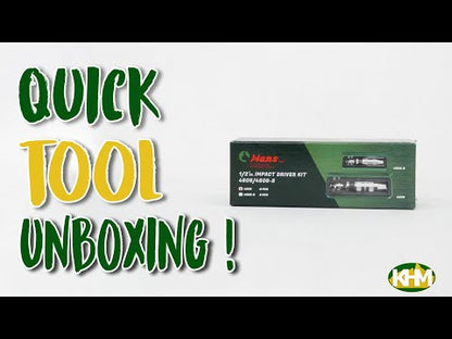 Hans 4606 Impact Driver Set 1/2" Drive with 4 pcs Bit