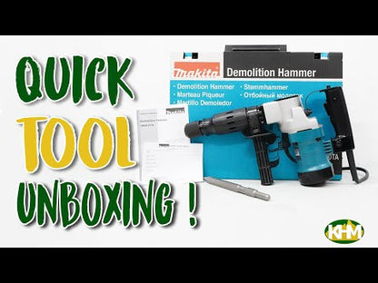 Makita HM0810TA Demolition Hammer / Chipping Gun 17mm Hex 7.6J