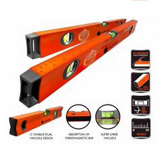 Pumpkin PM28227 / PM28228 Big Vial Magnetic Box Spirit Level 12" / 24"