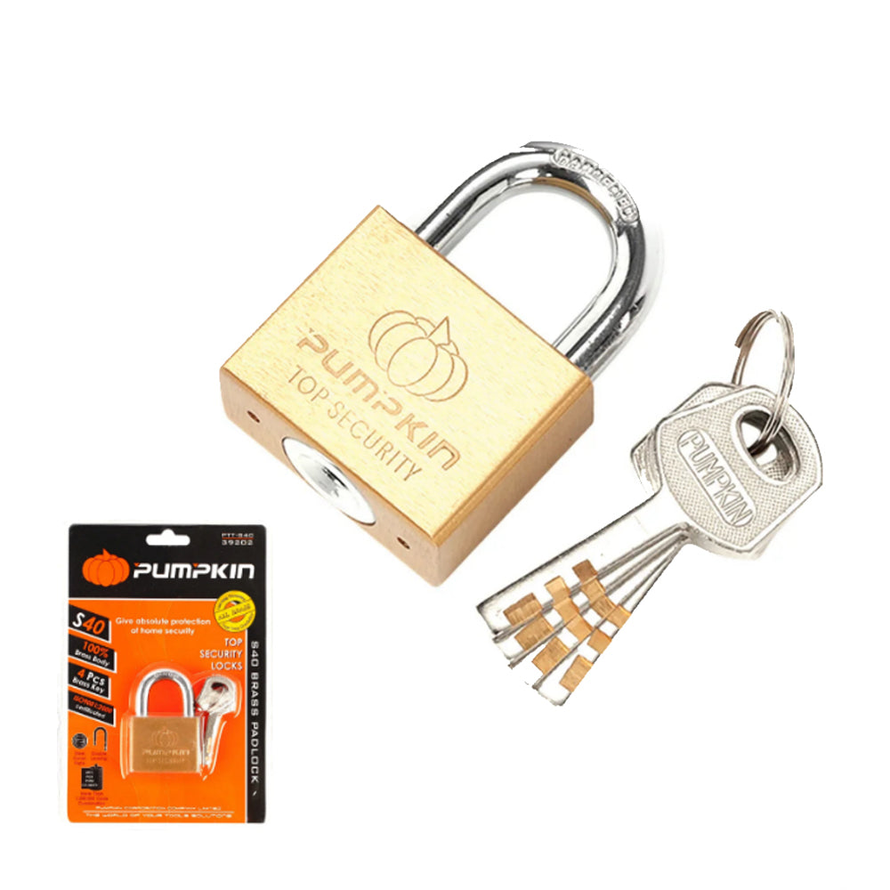 Pumpkin PM39202 / PM39204 Brass Padlock 40mm / 50mm