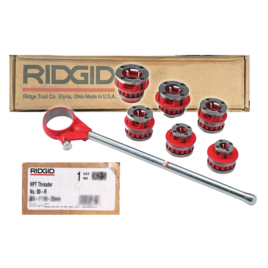 Ridgid 00-R DropHead Ratchet Threader / Manual Pipe Threader Set